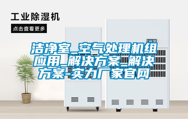 洁净室_空气处理机组应用_星空app6下载_星空app6下载-实力厂家官网