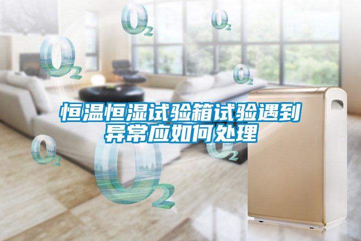 恒温恒湿试验箱试验遇到异常应如何处理