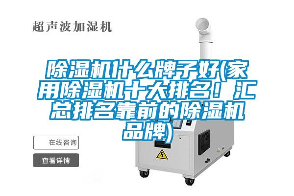 除湿机什么牌子好(星空体育app官网十大排名！汇总排名靠前的除湿机品牌)