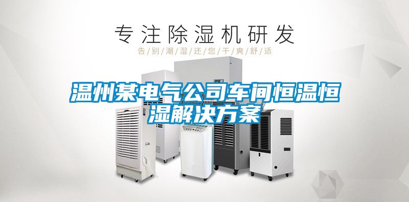 温州某电气公司车间恒温恒湿星空app6下载