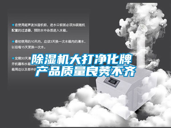 除湿机大打净化牌 产品质量良莠不齐